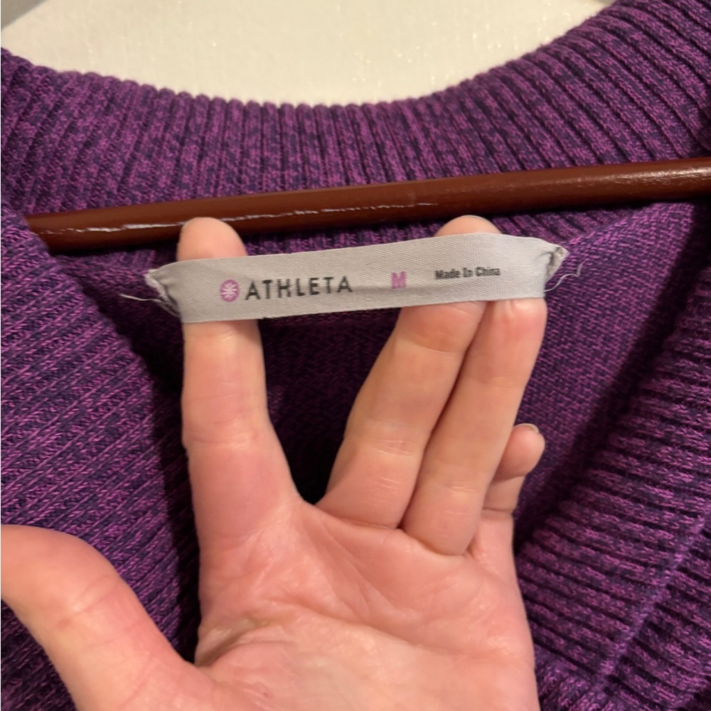 EUC Athleta Sochi Cowl Neck Sweater Vest | Purple (raspberry) | Size Medium - Picture 6 of 14